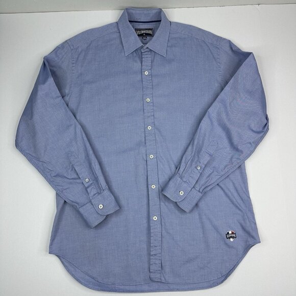 Vilebrequin Men's Blue Long Sleeve Cotton Business Career‎ Work Shirt XXL/C48.25 - Picture 2 of 14